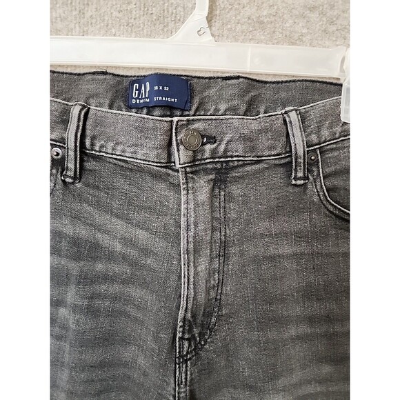 Gap Jeans Mens 38x32 Gray Wash Straight Leg Cotton NEW - Picture 3 of 8